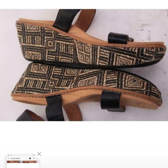 vionic sandals platform tweed weaved 10 - Picture 6 of 7